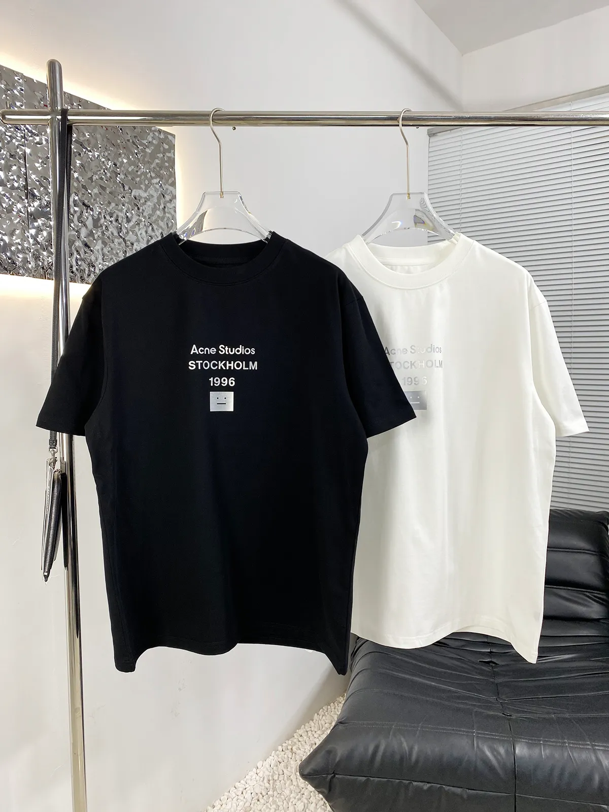 Quality Acne 25ss New Arrival T 100% .Classic Silver ， Same Style🙂‍↔️ Size M-XXL